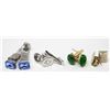 Image 1 : 4 X CUFFLINK & TIE CLIP SETS 50'S TO 70'S