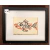 Image 1 : FRAMED HAIDA DOG SALMON - BILL REID 1974 - 9.5 x 12in 