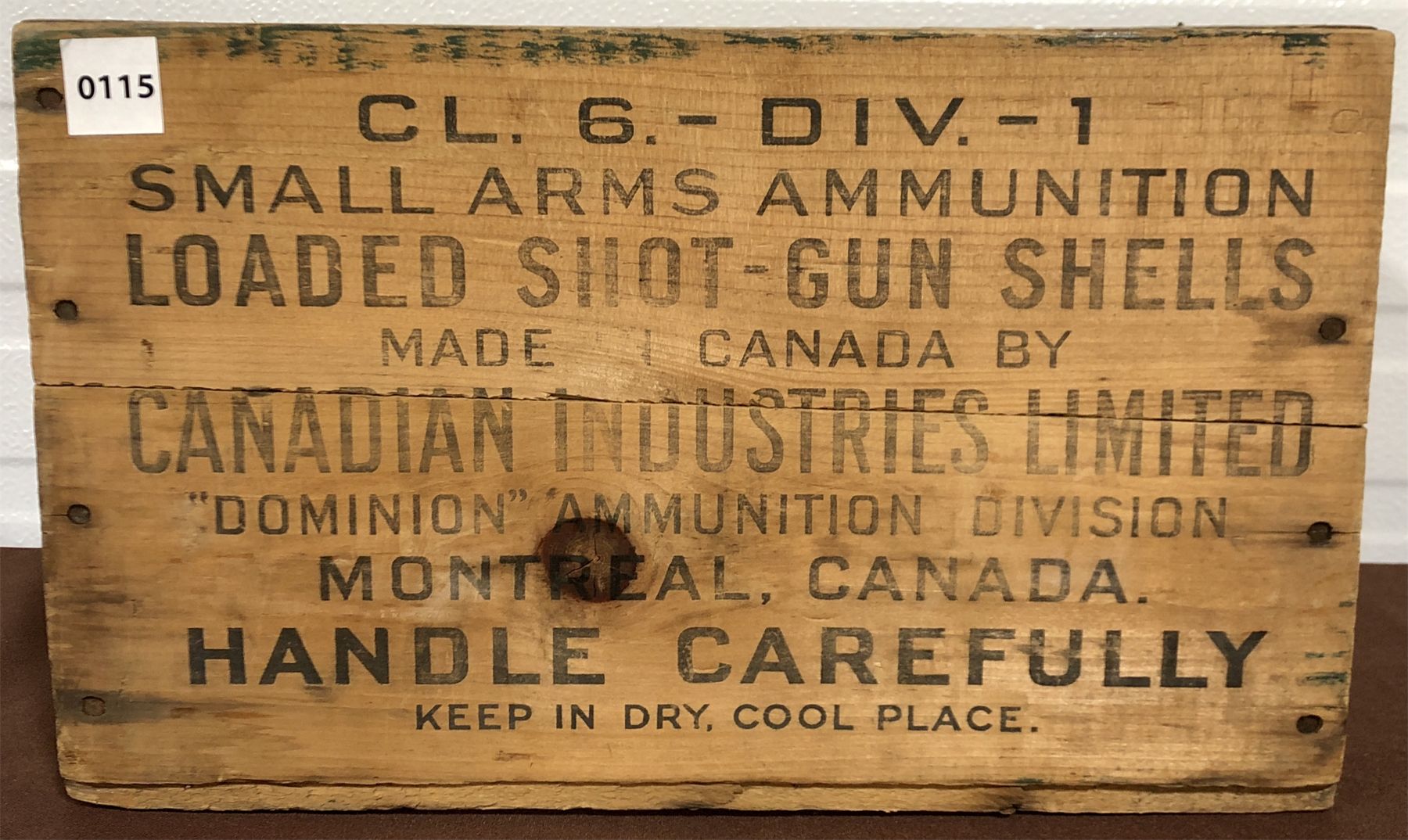 CANADIAN INDUSTRIES LTD SHOT-GUN SHELLS CRATE - 9.5 x 9 x 14.5in - Kidd ...