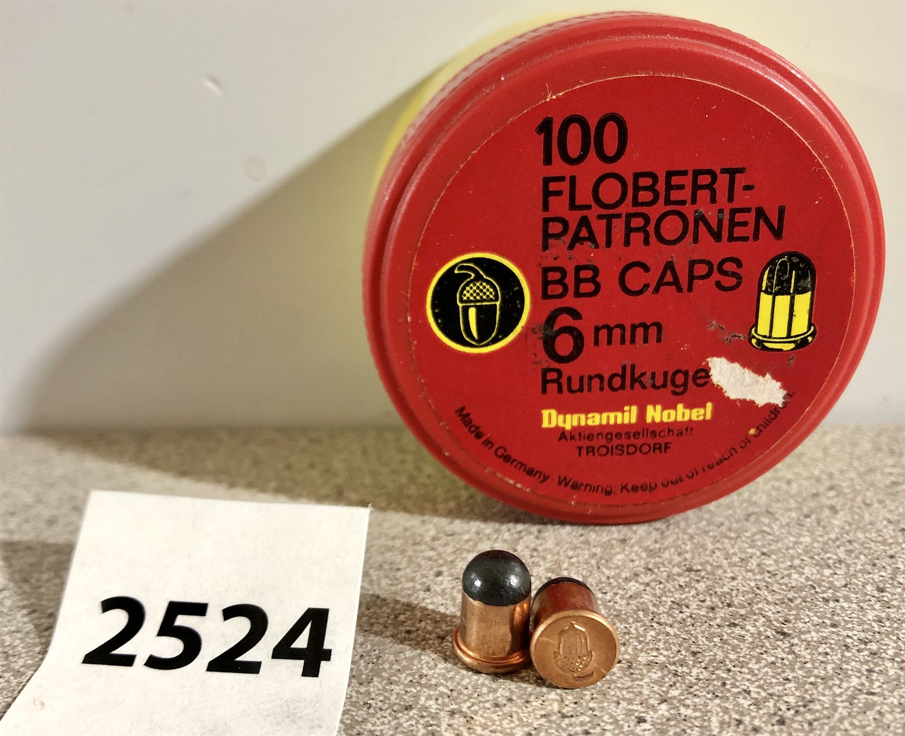 AMMO 100X FLOBERT PATRONEN 6 MM BB CAPS Kidd Family Auctions ammo-100x-flobert-patronen-6-mm-bb-caps-kidd-family-auctions