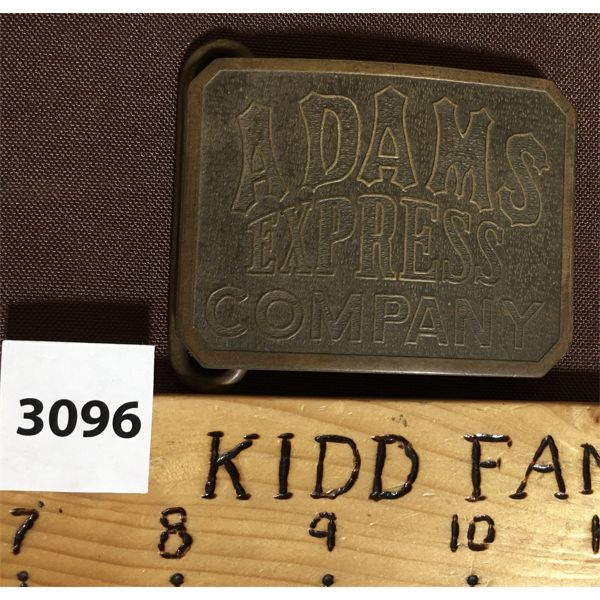 Adams Buckles ADAMS EXPRESS BRASS BELT BUCKLE - TIFFANY STUDIO NEW YORK