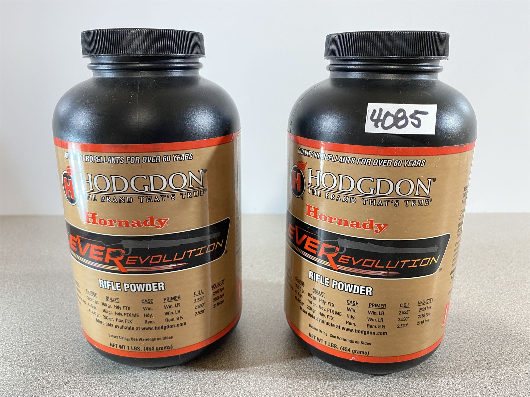POWDER: 2 LBS HODGDON HORNADY LEVEREVOLUTION