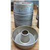 Image 1 : Qty 13 Round Metal Bundt Angel Food Cake Molds Pans 10"Diameter x5"H