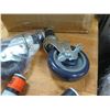 Image 2 : Qty 4 Metal Casters w/ 5" Diameter Tires Wheels F020 New