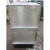 Image 1 : BevLes Rolling Metal 2 Section Enclosed Holding Pan Rack Cabinet 26"x20"x48"H