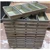 Image 1 : Qty 20 Lockwood Metal Bread 4 Section Baking Loaf Tins 22"x11"x3"H