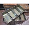 Image 2 : Qty 20 Lockwood Metal Bread 4 Section Baking Loaf Tins 22"x11"x3"H