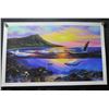 Image 1 : Diamond Head & Under Ocean Scene Artwork 40"x29"