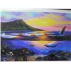 Image 2 : Diamond Head & Under Ocean Scene Artwork 40"x29"