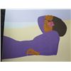 Image 2 : Hawaiian Woman Laying Down Artwork 109/300 Signed Pegge Hopper 41"x28"