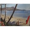 Image 2 : Waikiki Beach & Diamond Head Artwork Kronfeld PAA 39"x29"