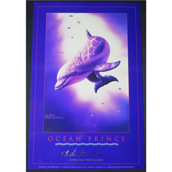 Ocean Prince Dolphin by Christian Riese Lassen Artwork 16"x24"