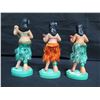 Image 2 : Qty 3 Aloha Hula Girls w/ Lei & Ukulele Figurines Marked OC10/OC2/OC1B