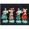 Image 1 : Qty 4 Aloha Hula Girls w/ Lei & Ipu Figurines