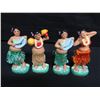 Image 2 : Qty 4 Aloha Hula Girls w/ Lei & Ipu Figurines