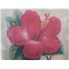Image 2 : Red Hibiscus Artwork Signed Mundorff Hawaii 15"x20"