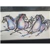 Image 2 : Abstract 3 Galloping Horses Signed by Artist Seikichi Takara 30"x20"
