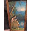 Image 2 : Framed Hawaiian Girl Playing Ukulele Artwork 9"x17"