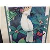 Image 2 : White Cockatoo w/ Tropical Flowers III Signed by J. Hook  336/900,  16"x12"