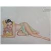 Image 2 : June Girl in Grass Skirt Artwork by Artist Vargas 12"x16"