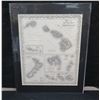 Image 1 : Framed Colton's Hawaiian Group or Sandwich Islands Map Circa 1855, 16"x20"