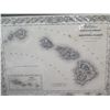 Image 3 : Framed Colton's Hawaiian Group or Sandwich Islands Map Circa 1855, 16"x20"