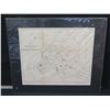 Image 1 : Framed Map of Honolulu December 27, 1893 Proven by Mr. Emerson 16"x20"