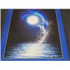 Image 2 : Blue Dolphin Jumping Over Moon Artwork 20"x16"