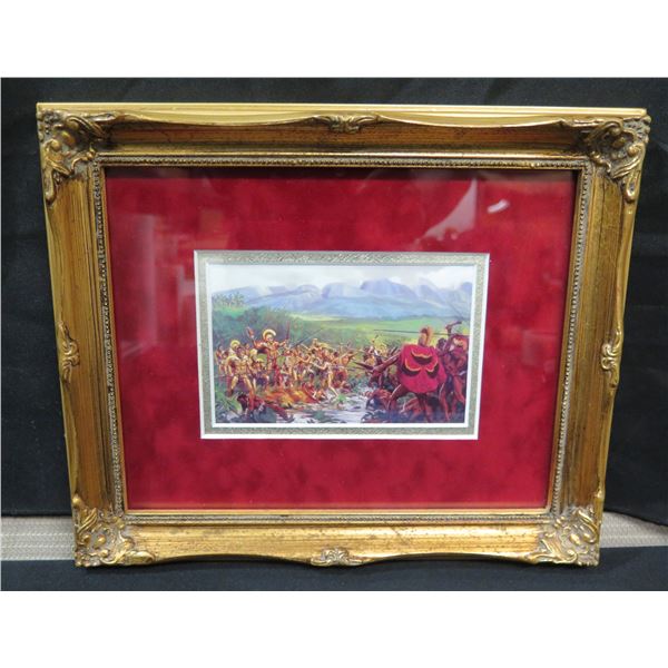 Framed 'Kauhi's Last Stand at Ka'anapali' Artwork 12 x10 