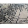 Image 2 : Landscape Beach w/ Diamond Head Print Signed Huc Luquiens 1945,  20"x26"