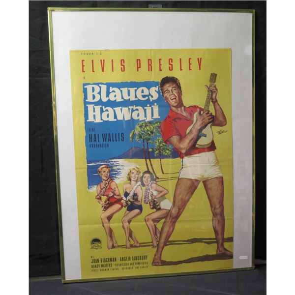 Framed Elvis Presley Blaues Hawaii Film Promo Art 30 x40 