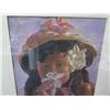 Image 2 : Framed Hawaiian Girl Original Pastel Artwork by Schreiber 22"x26"