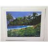 Image 2 : Beach Ocean Scene Artwork Signed Hawaii 19"x25"