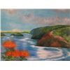 Image 2 : Beach Ocean Scene Artwork Signed Hawaii 19"x25"