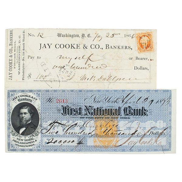 Jay Cooke Signed Check