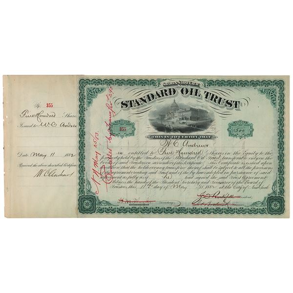 John D. Rockefeller, Henry Flagler, and Jabez A. Bostwick Document Signed