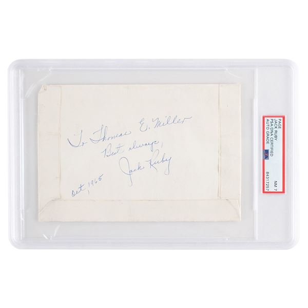Jack Ruby Signed Drawing