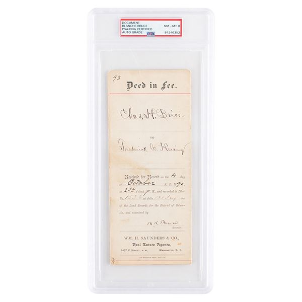 Blanche Bruce Document Signed