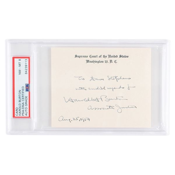 Harold Burton Signature