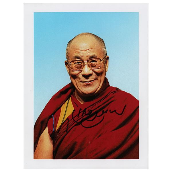 Dalai Lama Signed Photograph