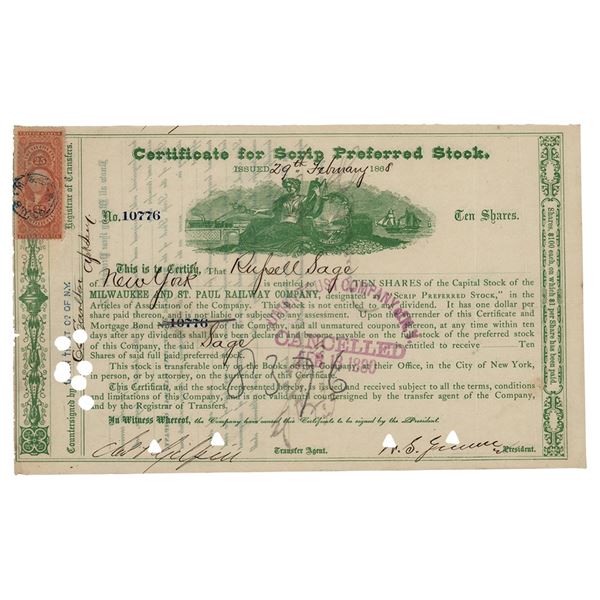 Russell Sage Document Signed