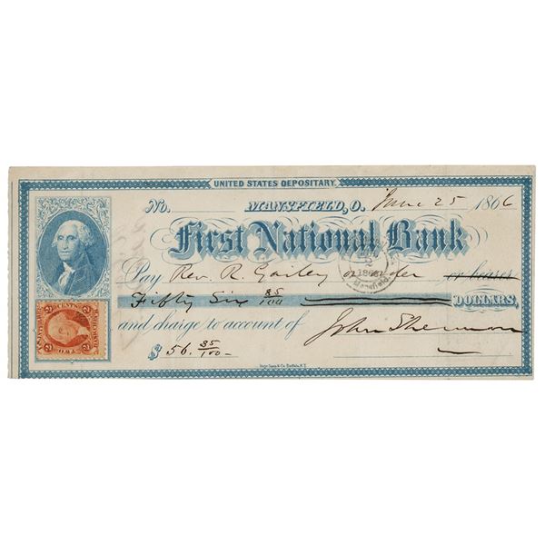 John Sherman Signed Check
