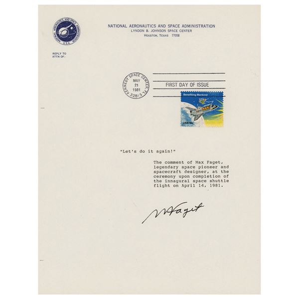Max Faget Signature