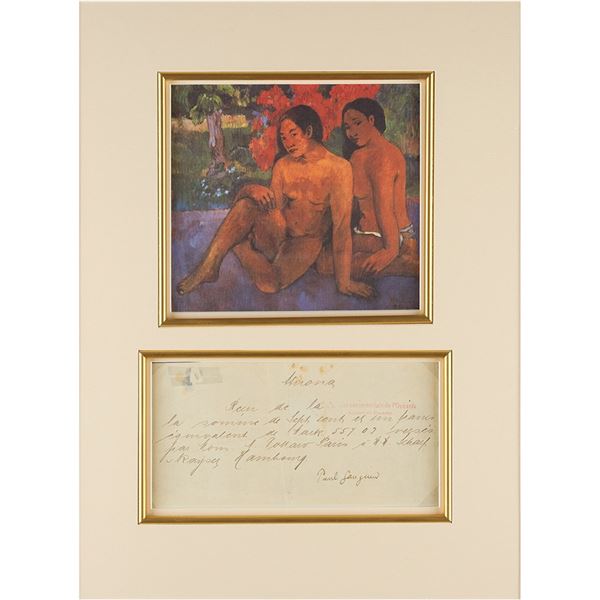 Paul Gauguin Document Signed