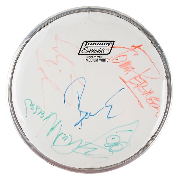 Cheap Trick Signed Drum Head