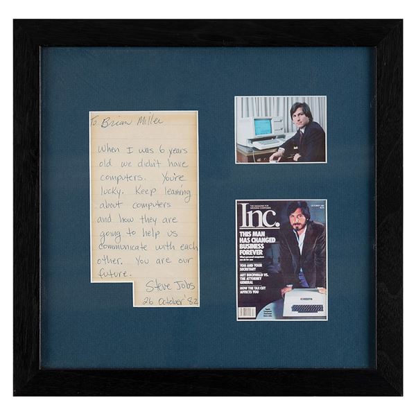 Steve Jobs Autograph Note Signed