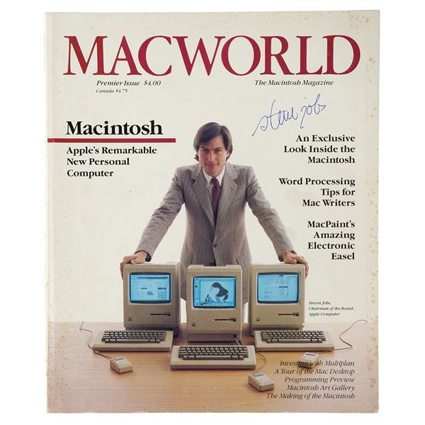 Steve Jobs Signed Issue of Macworld #1