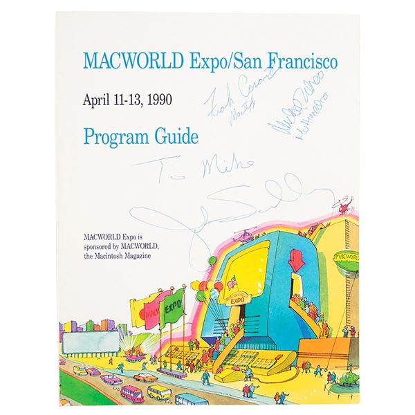 John Sculley Signed Macworld Expo Program