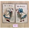 Image 1 : 2 Clapsaddle Mechanical Valentine Children Postcards