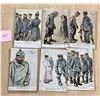 Image 1 : Group of 6 "The Hun" Military Postcards by E. Sachetti